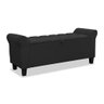 Recamier Baú Calçadeira para Cama Box Queen 150 Cm Dubai Corino Preto - Lh Móveis - 10