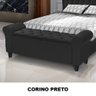 Recamier Baú Calçadeira para Cama Box Queen 150 Cm Dubai Corino Preto - Lh Móveis - 4