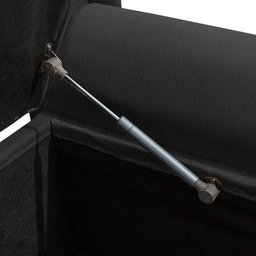 Recamier Baú Calçadeira para Cama Box Queen 150 Cm Dubai Corino Preto - Lh Móveis - 9
