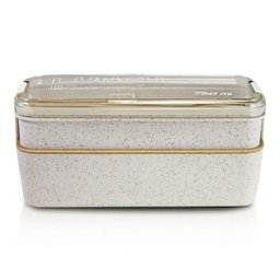 (MARMITA ECOLÓGICA) Pote Marmita de 2 Andares 750ml - Creme - 1