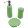 Kit Banheiro Emborrachado Verde Claro - 3 Pcs - 1