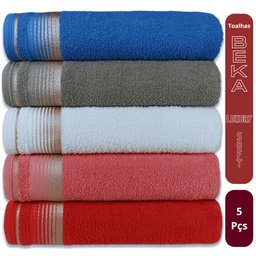 Kit com 5 Toalhas de Banho Luxury Soft Beka 360 G/m² Multicores - 2