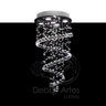 Lustre Espiral de Cristal Legítimo - Base 35 cm - 80 cm - Debby Artes - 3