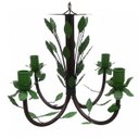Ver imagem 1 de Lustre Colonial De Ferro Com Folhas Decorativas pelo
