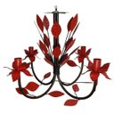 Ver imagem 1 de Lustre De Folhas em Ferro Colorido para Decoração de Varanda Colonial