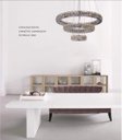 Ver imagem 2 de Lustre Pendente Cristal 3 Anéis 20x40x60cm LED 90W 3000K e 6000K Bivolt