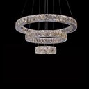 Ver imagem 1 de Lustre Pendente Cristal 3 Anéis 20x40x60cm LED 90W 3000K e 6000K Bivolt