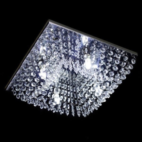 Lustre Cristal legítimo Plafon Quadrado 30cm Ideal para sala e quarto- Kyoto30 - 1