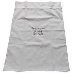 Saco Para Roupa Suja Viajem Mala Algodão Sacola Fechada - 1