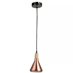 Pendente Cobre Com Detalhe Em Madeira 1G9 12CMX18CM - 1