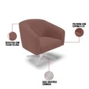 Ver imagem 5 de Cadeira Sala de Jantar Giratória Base Cromada Stella Veludo D03 - D\'rossi Cor Rose