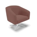 Ver imagem 1 de Cadeira Sala de Jantar Giratória Base Cromada Stella Veludo D03 - D\'rossi Cor Rose