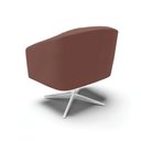 Ver imagem 2 de Cadeira Sala de Jantar Giratória Base Cromada Stella Veludo D03 - D\'rossi Cor Rose