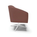 Ver imagem 3 de Cadeira Sala de Jantar Giratória Base Cromada Stella Veludo D03 - D\'rossi Cor Rose