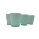 Ver imagem 1 de 4 Copos Bicolores Cozinha Suco Conjunto de Copos Verde com Branco Dehaus