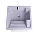 Ver imagem 3 de Tanque Lavar Roupa Fiberblu Madrid 40 Litros Granitado Cinza