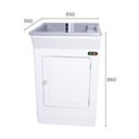 Ver imagem 5 de Tanque Lavar Roupa Fiberblu Madrid 40 Litros Granitado Cinza