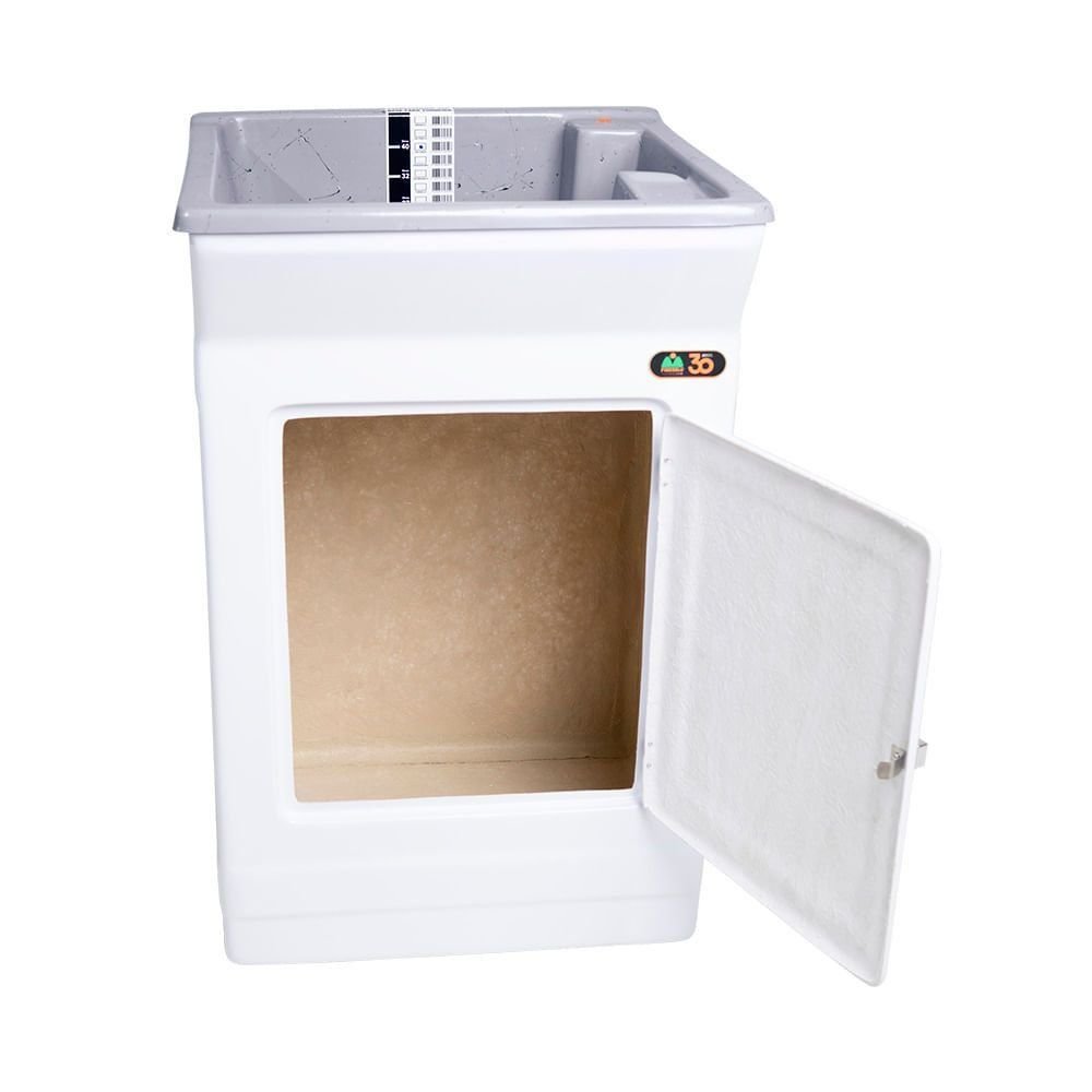 Tanque Lavar Roupa Fiberblu Madrid 40 Litros Granitado Cinza - 2