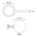 Ver imagem 3 de Plafon de Led Redondo Embutir 18w 3000k Branco Quente Galaxy Concept
