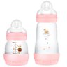 Kit com 2 Mamadeiras Easy Start Anticolica 130/260ml Rosa Mam Ma21022 - 2