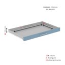 Ver imagem 6 de Mapoteca Mont 5 Gavetas 71,3cm x 120,4cm Aço Cinza/Branco/Azul Dali