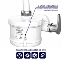 Ver imagem 3 de Torneira Elétrica Plus para Cozinha de Parede Bica Alta 4 Tempos Branca e Cromado 4800W/127V Durín