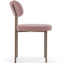 Ver imagem 2 de Kit 04 Cadeiras Decorativa Estofada para Sala de Jantar Melina Base Arena L02 Suede Rosê - Lyam