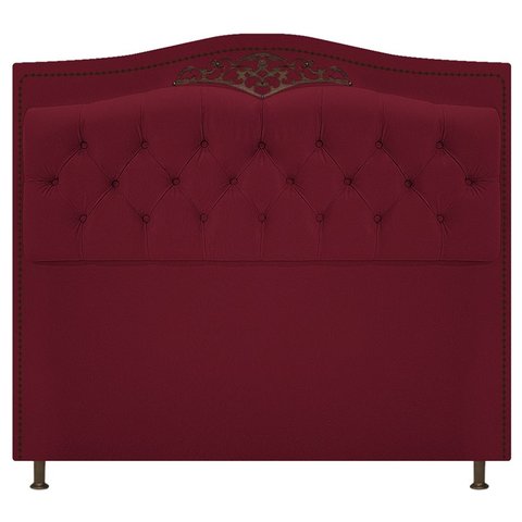 Cabeceira Imperio 100 cm Suede Bordô