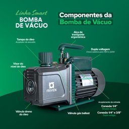 Bomba de Vácuo Smart 6 Cfm Duplo Estágio Friven - 2