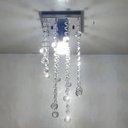 Ver imagem 2 de Lustre para Sala Quarto de Cristal Legítimo K9 Base Inox 14x14 Cm Soq E27 - Transparente