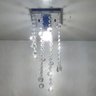 Lustre para Sala Quarto de Cristal Legítimo K9 Base Inox 14x14 Cm Soq E27 - Transparente - 2