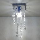 Ver imagem 3 de Lustre para Sala Quarto de Cristal Legítimo K9 Base Inox 14x14 Cm Soq E27 - Transparente