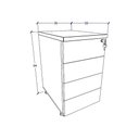 Ver imagem 3 de Gaveteiro para Escritório 4 Gavetas e Chave Alto Padrão F5