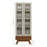 Cristaleira com Portas de Vidro Bétis Freijo Off White - 2