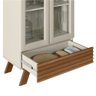 Cristaleira com Portas de Vidro Bétis Freijo Off White - 3