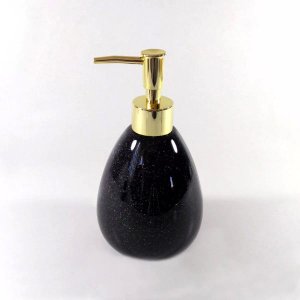 Porta Sabonete Liquido Cerâmica Preto 18CM 9072