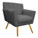 Ver imagem 4 de Kit Diva Recamier Vanessa 140cm Lado Esquerdo e 02 Poltronas Laura Suede Cinza - Amarena Móveis