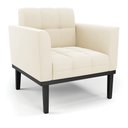 Ver imagem 6 de Conjunto Poltrona e Namoradeira Decorativa Karen Pés Fixo em Madeira Preto Veludo Bege G19 - Gran Be