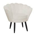 Ver imagem 2 de Jogo Poltrona Estofada Com 1 Puff Pés Palito Clínica Pétala Suede Bege - LM DECOR