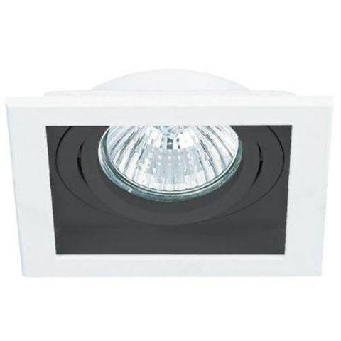 Spot Embutido Quadrado Conecta 1 x Par20 Branco / Preto Bella Iluminação - 13cm