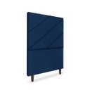 Ver imagem 3 de Cabeceira Estofada Queen Cristal 90cm Suede Azul Marinho