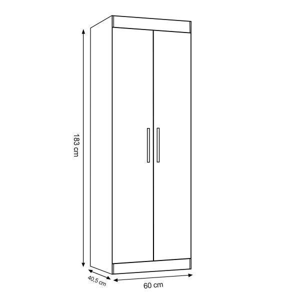 Armário Multiuso 2 Portas Roma Maxel - 5
