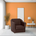 Ver imagem 2 de Kit 8 Poltronas Bia Decorativa Reforçada Recepção Clínica Salão Sala de Estar Courino:marrom