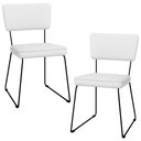 Ver imagem 1 de Kit 02 Cadeiras Decorativas Para Sala De Jantar Allana L02 Facto Branco - Lyam Decor
