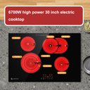 Ver imagem 2 de Cooktop Elétrico Amzchef 30" com 4 Bocas, 6700w e Controle Touch (preto)