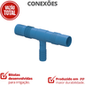 50 Unidades Tee Triplo de Redução Bitola 3/4'' X 1/2'' para Irrigação Cor Azul Durín - 2