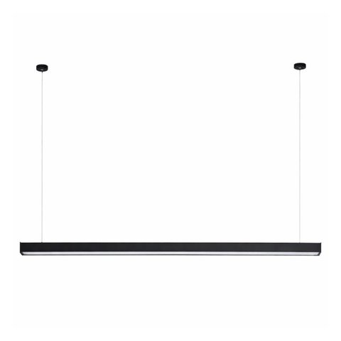 Pendente Lustre / Plafon Sobrepor Linear Led Preto 24w 3000k Moderno 120cm Ip20 9152 Astraled St3306