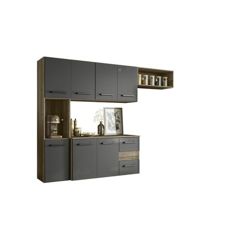 Cozinha Compacta Suspensa 7 Portas 2 Gavetas Juliete Nicioli