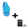 Fone de Ouvido Bluetooth Fm SD Kp 360 Azul Knup + Cartão de Memória Ultra 16Gb Classe 10 Uhs-1 - 1