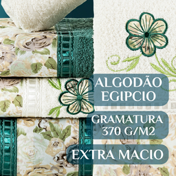 Jogo C/ 05 Pecas Toalha Gigante Aile Toalhão 100% Algodão Super Grossa:verde - 3